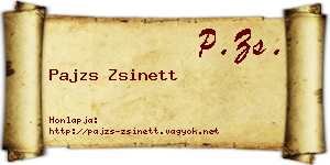 Pajzs Zsinett névjegykártya